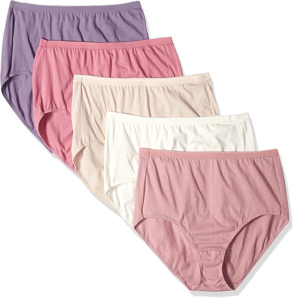 Just My Size Cotton High Brief, 5-Pack