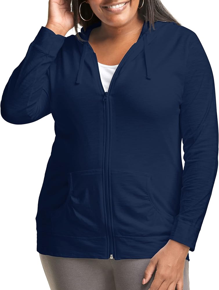 Just My Size Full-Zip Jersey Hoodie