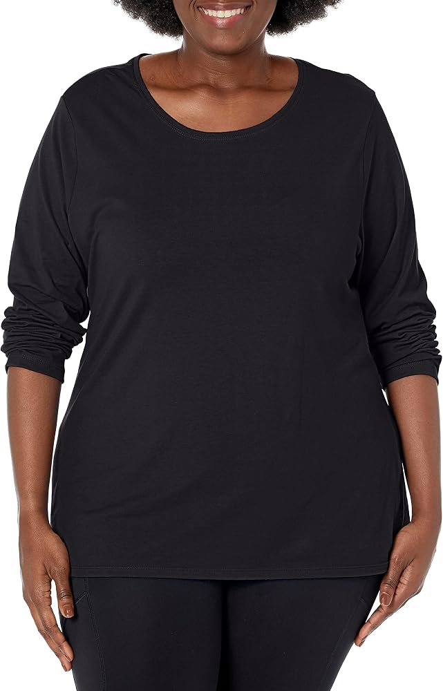 Just My Size Long-Sleeve Scoop-Neck Tee