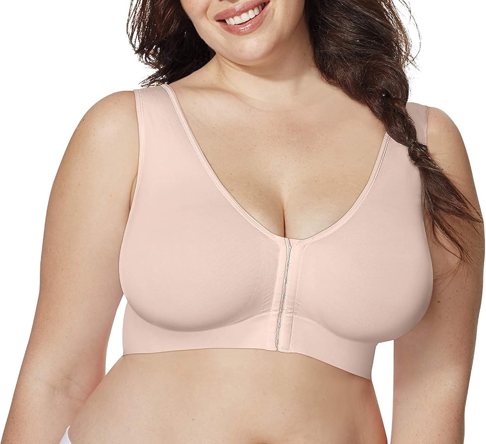 Just My Size Pure Comfort Front-Close Wirefree Bra