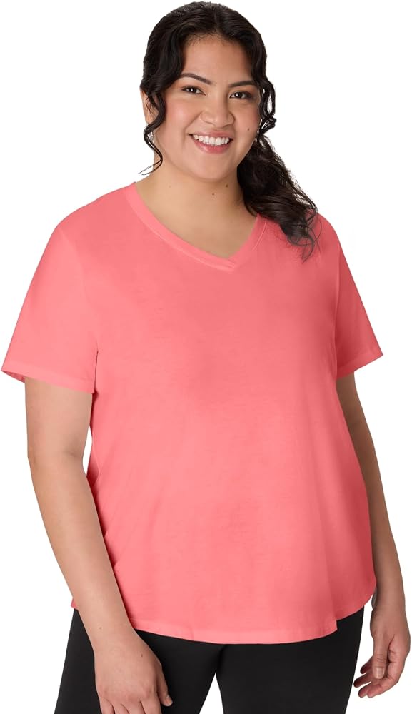 Just My Size Short-Sleeve V-Neck Tee